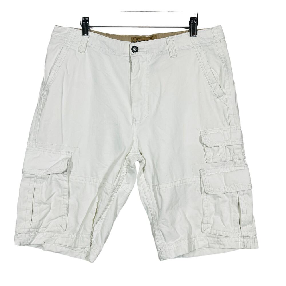 NEW! Iron Co. NY Cargo Shorts Casual Long White - 33